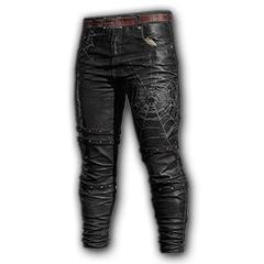 Black Spider Leather Pants