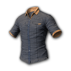 Pinstripe Short Sleeve Shirt (Gray/Gold)