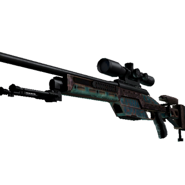 Souvenir SSG 08 | Azure Glyph (Battle-Scarred)