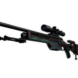 free cs2 skins Souvenir SSG 08 | Azure Glyph (Battle-Scarred)