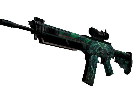 SG 553 | Dragon Tech (Battle-Scarred)