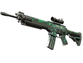 StatTrak™ SG 553 | Dragon Tech (Battle-Scarred)