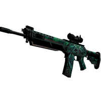 SG 553 | Dragon Tech (Battle-Scarred)