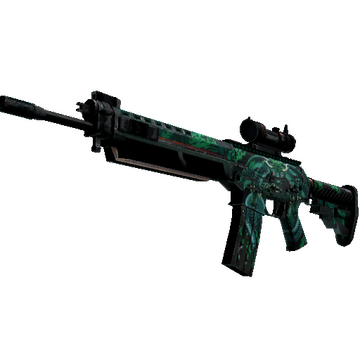 SG 553 | Dragon Tech (Battle-Scarred)