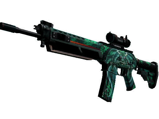 StatTrak™ SG 553 | Dragon Tech (Well-Worn)