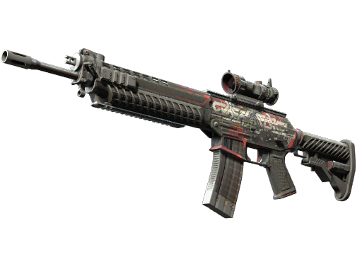 SG 553 | Cyberforce (Battle-Scarred)