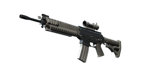 SG 553 | Damascus Steel (Well-Worn)