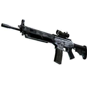 Souvenir SG 553 | Damascus Steel (Well-Worn)