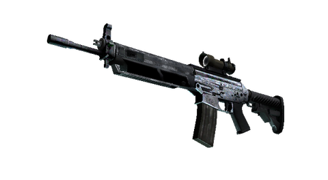 SG 553 | Damascus Steel (Well-Worn)