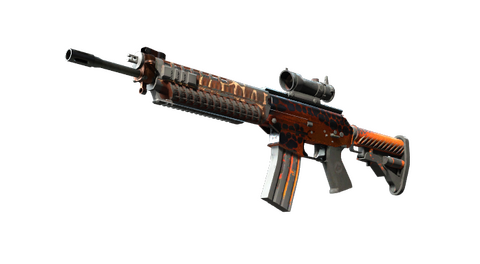 StatTrak™ SG 553 | Tiger Moth (Battle-Scarred)