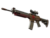 SG 553 | Berry Gel Coat (Battle-Scarred)