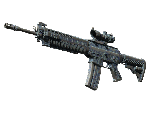 SG 553 | Waves Perforated (Battle-Scarred)