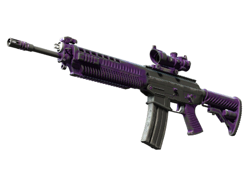 StatTrak™ SG 553 | Ultraviolet (Battle-Scarred)