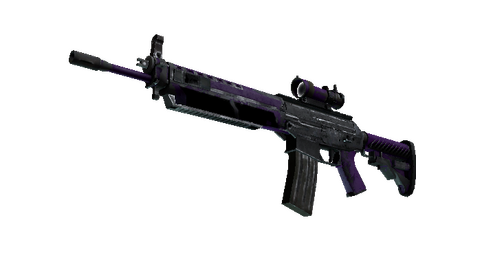 StatTrak™ SG 553 | Ultraviolet (Battle-Scarred)