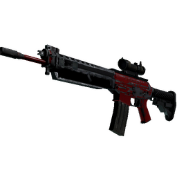 SG 553 | Candy Apple (Battle-Scarred)