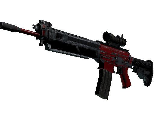 SG 553 | Candy Apple (Battle-Scarred)