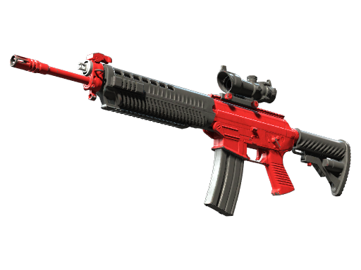 SG 553 | Candy Apple (Battle-Scarred)