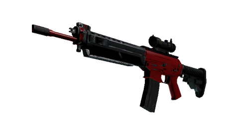 SG 553 | Candy Apple (Well-Worn)