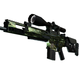 free csgo skin StatTrak™ SCAR-20 | Green Marine (Battle-Scarred)