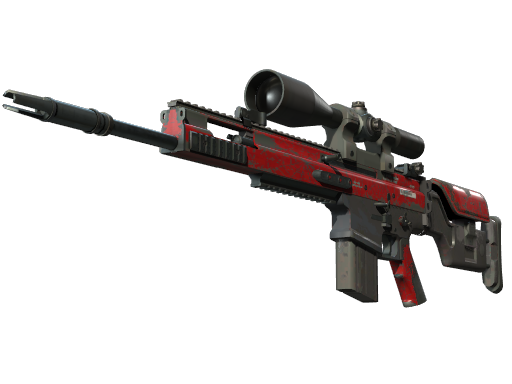 StatTrak™ SCAR-20 | Crimson Web (Well-Worn)