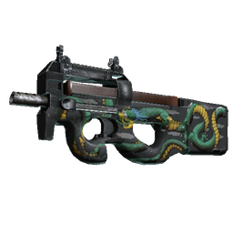 StatTrak™ P90 | Emerald Dragon (Well-Worn)