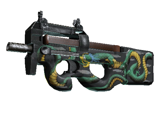 Image for the P90 | Emerald Dragon weapon skin in Counter Strike 2