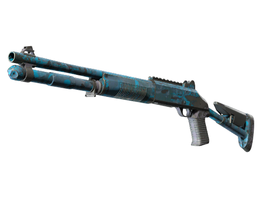 Souvenir XM1014 | VariCamo Blue (Well-Worn)