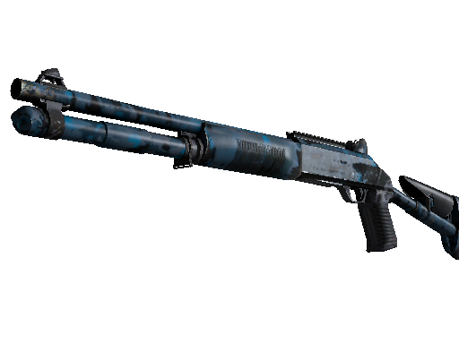 Souvenir XM1014 | VariCamo Blue (Well-Worn)