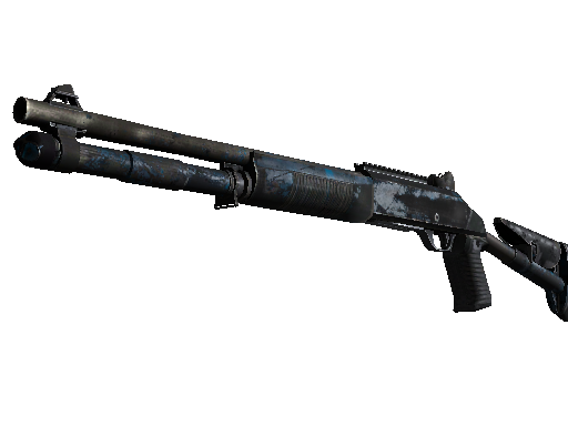 Souvenir XM1014 | VariCamo Blue (Battle-Scarred)