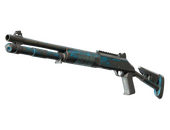 XM1014 | Смешанный синий камуфляж (Закалённое в боях)