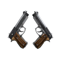 Dual Berettas | Black Limba (Minimal Wear)