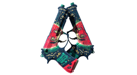 StatTrak™ Dual Berettas | Melondrama (Well-Worn)