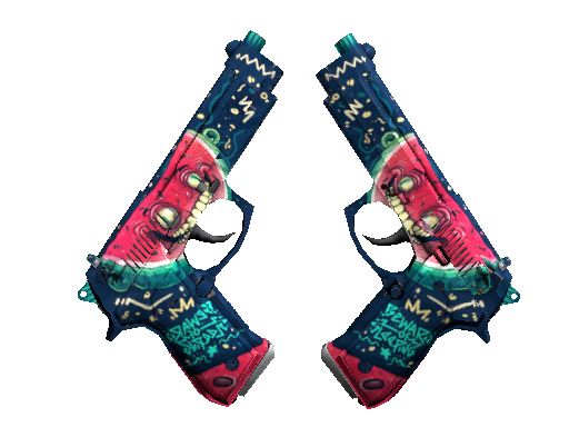 Image for the Dual Berettas | Melondrama weapon skin in Counter Strike 2