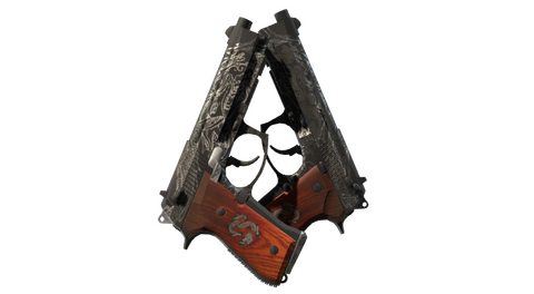 Dual Berettas | Dualing Dragons (Well-Worn)