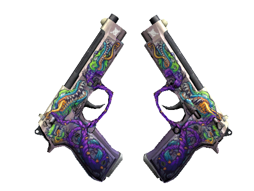 Image for the Dual Berettas | Flora Carnivora weapon skin in Counter Strike 2