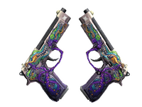 StatTrak™ Dual Berettas | Flora Carnivora (Well-Worn)