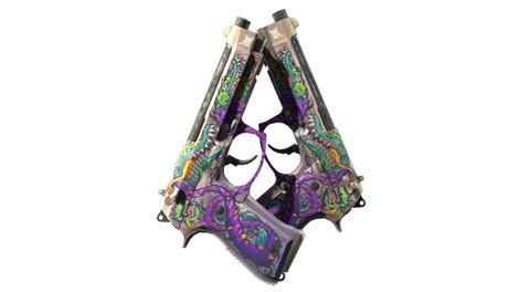 StatTrak™ Dual Berettas | Flora Carnivora (Well-Worn)