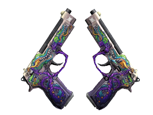 StatTrak™ Dual Berettas | Flora Carnivora (Well-Worn)