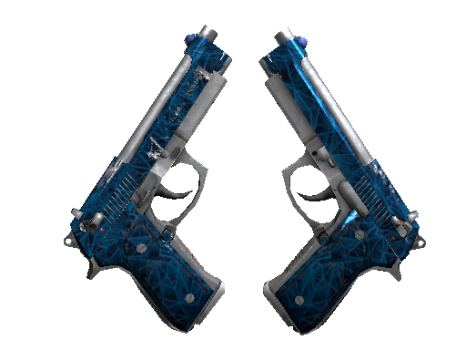 Souvenir Dual Berettas | Cobalt Quartz (Well-Worn)