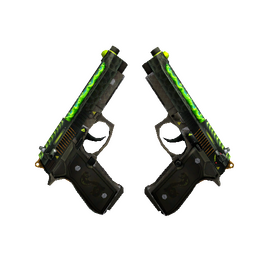 StatTrak™ Dual Berettas | Cobra Strike (Well-Worn)