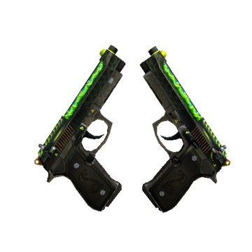 StatTrak™ Dual Berettas | Cobra Strike (Well-Worn)