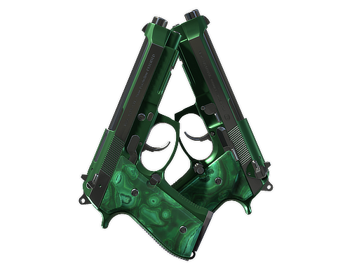 Dual Berettas Polished Malachite