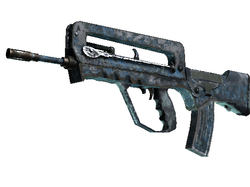 FAMAS | Cyanospatter (Battle-Scarred)