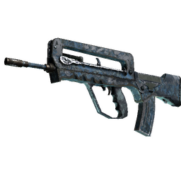 free csgo skin Souvenir FAMAS | Cyanospatter (Battle-Scarred)