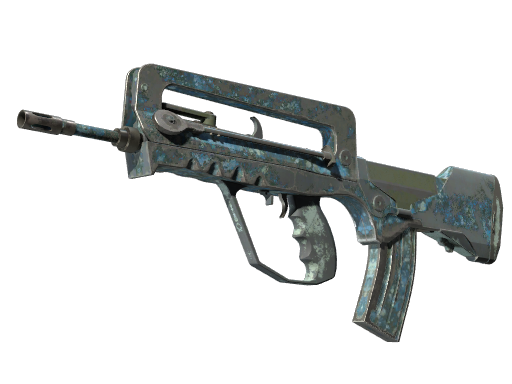 FAMAS | Cyanospatter (Battle-Scarred)