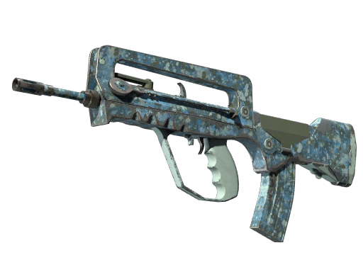 FAMAS | Cyanospatter (Well-Worn)