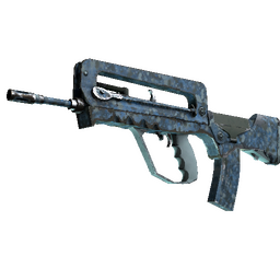 FAMAS | Cyanospatter (Well-Worn)