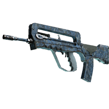 Souvenir FAMAS | Cyanospatter (Well-Worn)