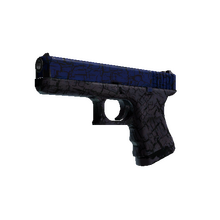 StatTrak™ Glock-18 | Blue Fissure (Well-Worn)