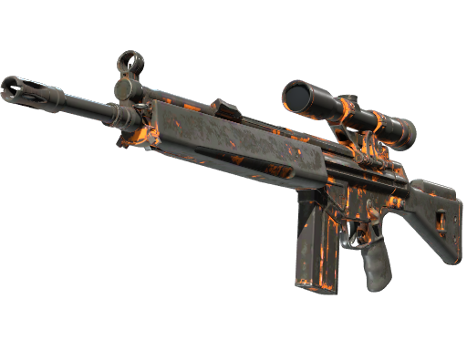 StatTrak™ G3SG1 | Orange Crash (Battle-Scarred)